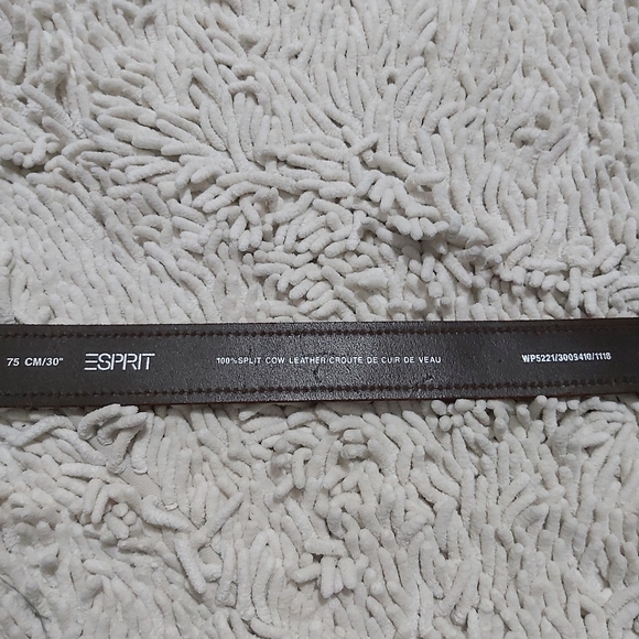 Esprit brown leather belt- size 30" - Picture 4 of 6